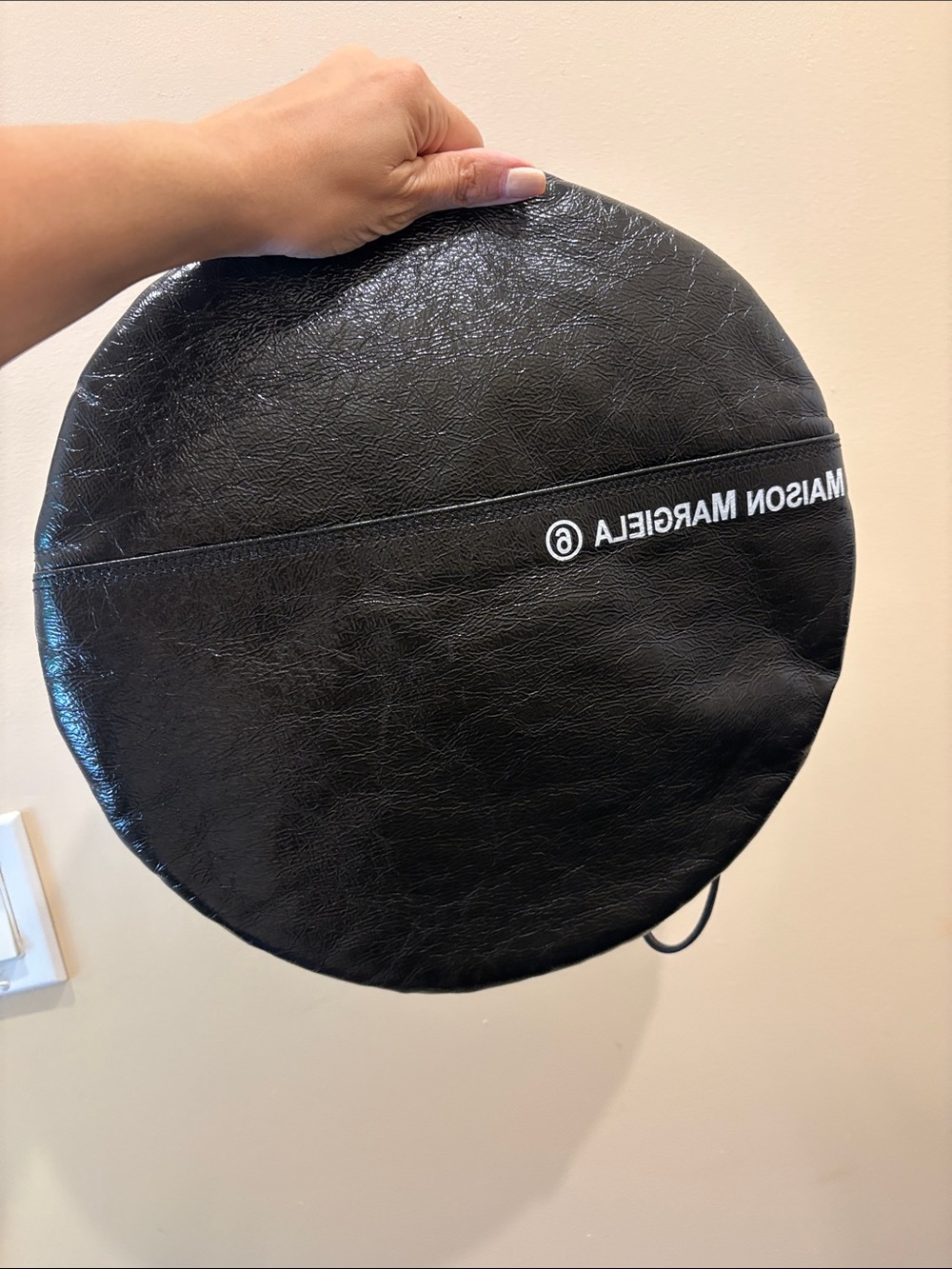 Like new: MM6 Maison Margiela round clutch bag